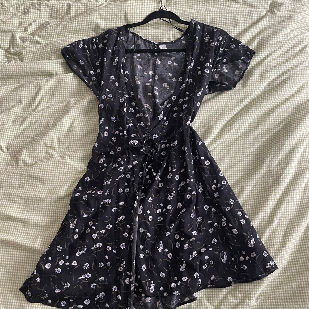 black floral dress